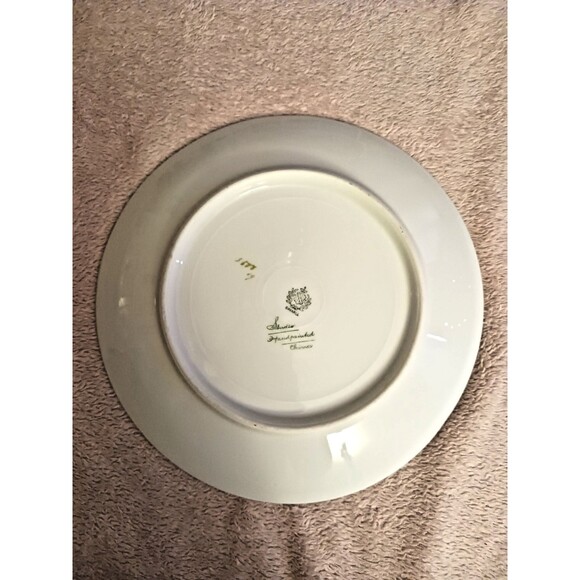 Antique PT Bavaria Studio Hand Painted Artist Signed Yellow Rose Plate Vintage - Picture 6 of 8